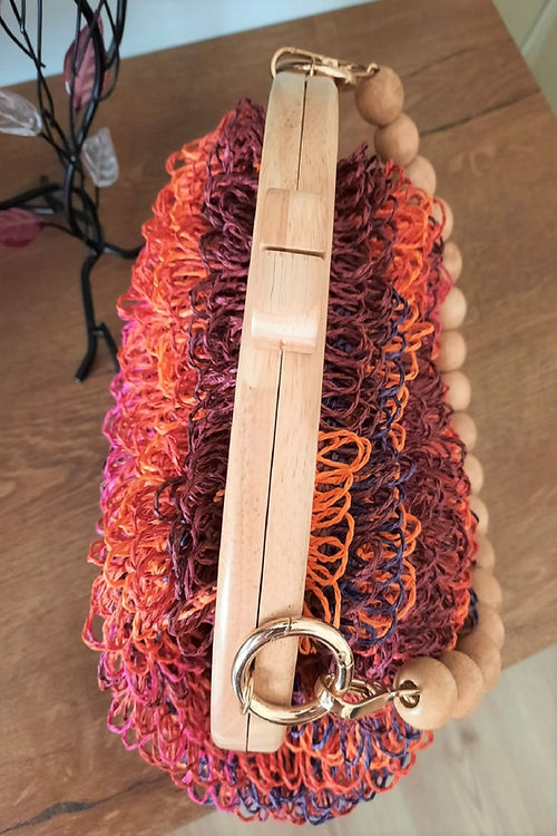 GİZMOSSE kadın karma renkli burslu tasarım el çantası - Görsel 7