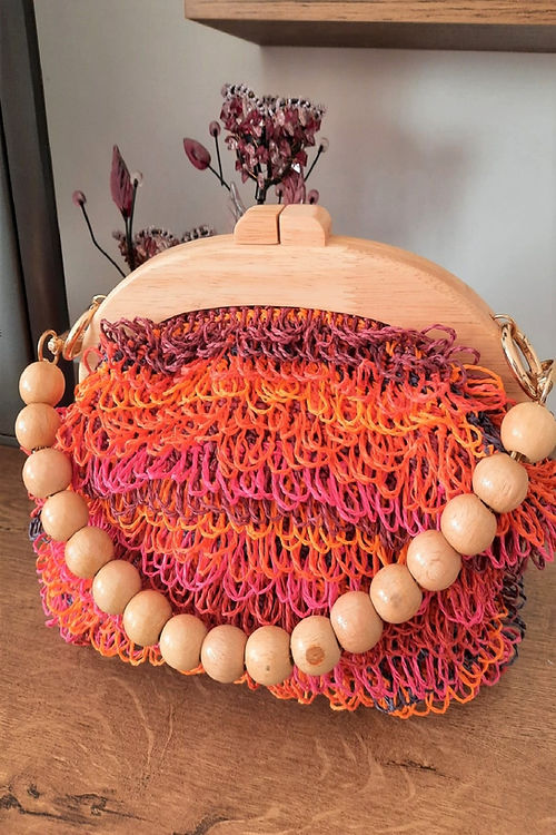 GİZMOSSE kadın karma renkli burslu tasarım el çantası - Görsel 8