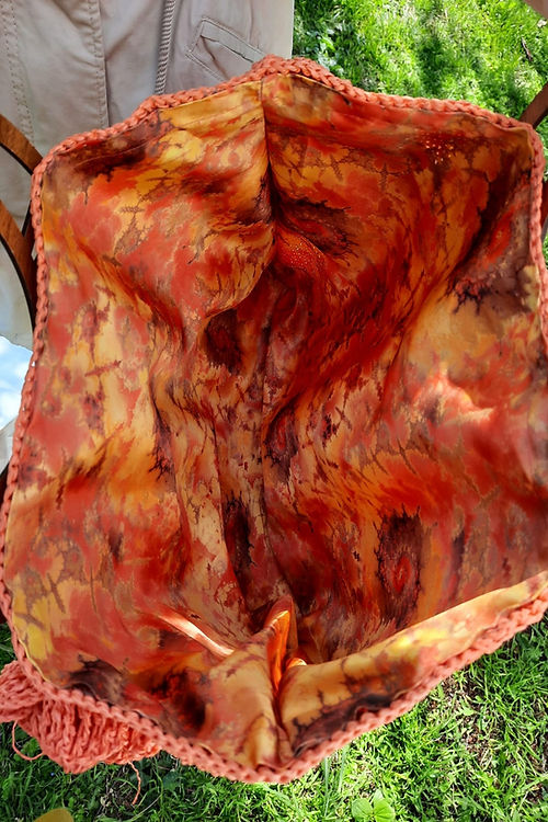 GİZMOSSE kadın tasarım orange örgü el çantası - Görsel 5