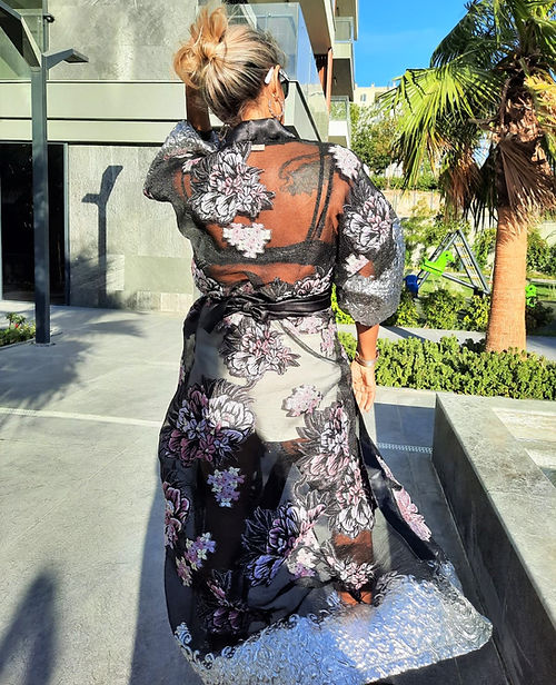 GİZMOSSE ÖZEL TASARIM BROKAR KİMONO KAFTAN - Görsel 3