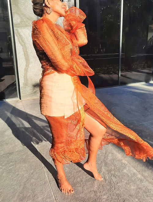 GİZMOSSE ÖZEL TASARIM ORGANİZE TÜL KİMONO - Görsel 4