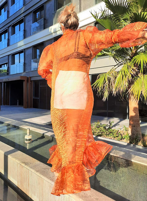 GİZMOSSE ÖZEL TASARIM ORGANİZE TÜL KİMONO - Görsel 5