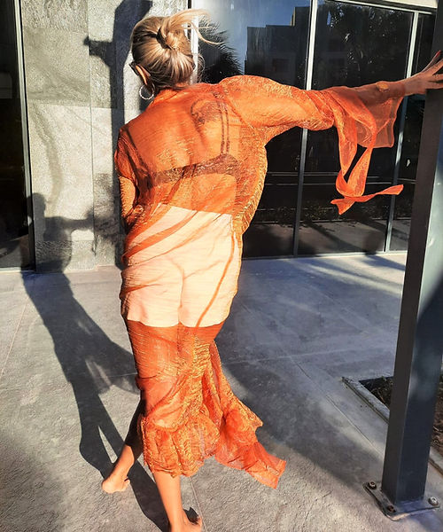 GİZMOSSE ÖZEL TASARIM ORGANİZE TÜL KİMONO - Görsel 6