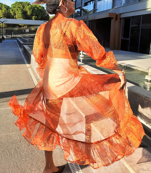 GİZMOSSE ÖZEL TASARIM ORGANİZE TÜL KİMONO - Görsel 8