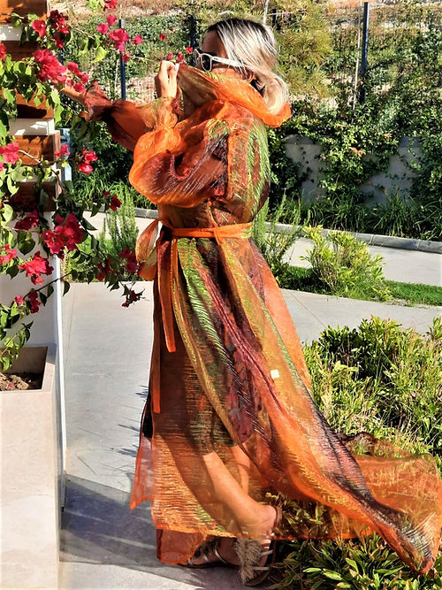 GİZMOSSE ÖZEL TASARIM ORGANİZE TÜL KİMONO