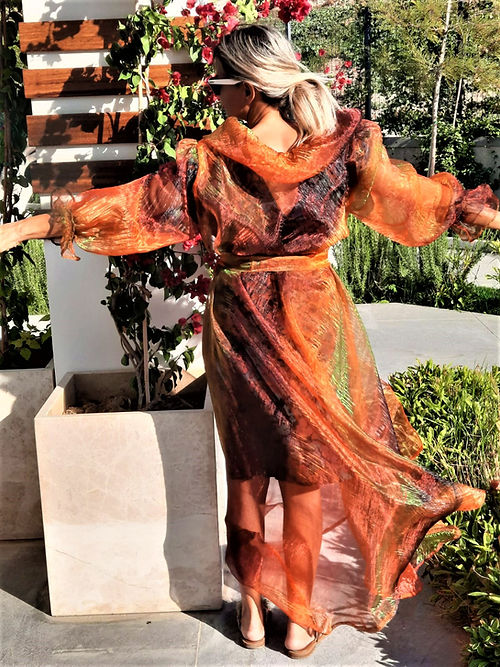 GİZMOSSE ÖZEL TASARIM ORGANİZE TÜL KİMONO - Görsel 4