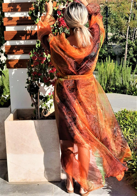 GİZMOSSE ÖZEL TASARIM ORGANİZE TÜL KİMONO - Görsel 5