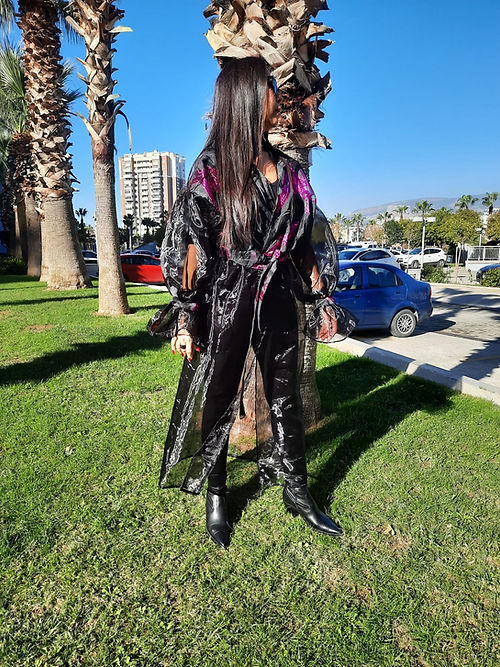 ÖZEL TASARIM BROKAR YAKMA KABARTMA ORGANİZE TÜL KİMONO DIŞ GİYİSİ