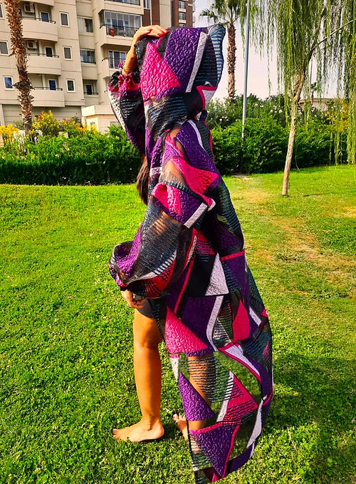 ÖZEL TASARIM BROKAR YAKMA KABARTMA ORGANİZE TÜL KİMONO DIŞ GİYİSİSİ - Görsel 6