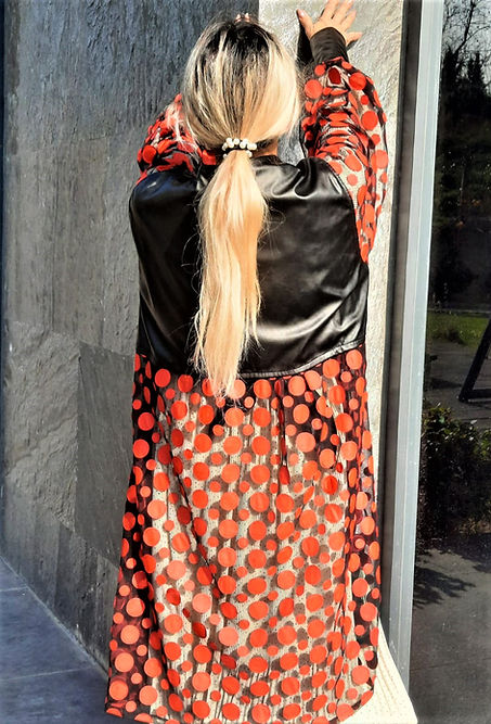 ÖZEL TASARIM DERİ VE DERİ KABARTMA TÜL DIŞ GİYİSİ - Görsel 8