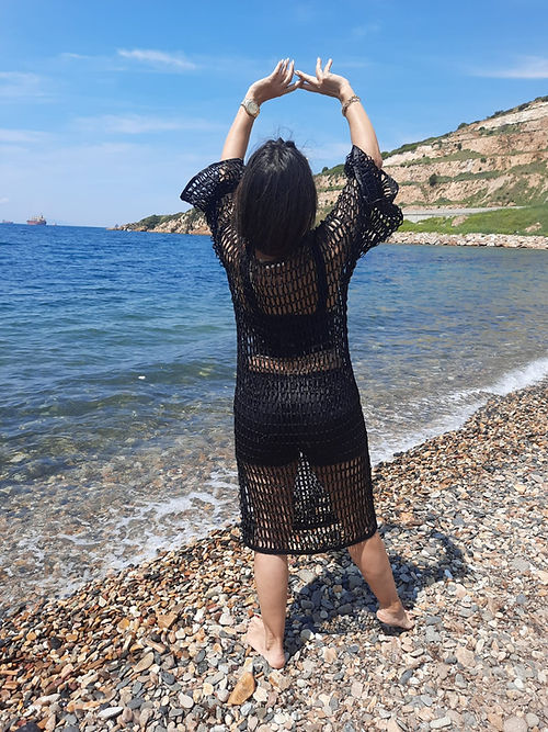 ÖZEL TASARIM FİLE ÖRGÜ BLUZ - Görsel 5