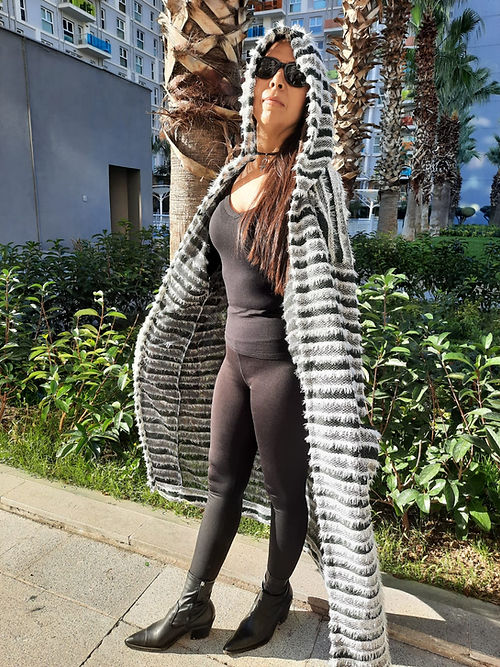 ÖZEL TASARIM GENİŞ DÖKÜMLÜ DIŞ GİYİSİ HIRKA - Görsel 5