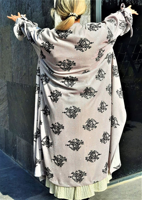 ÖZEL TASARIM KADİFE KABARTMA SİMLİ HELOGRAM DIŞ GİYİSİSİ - Görsel 5