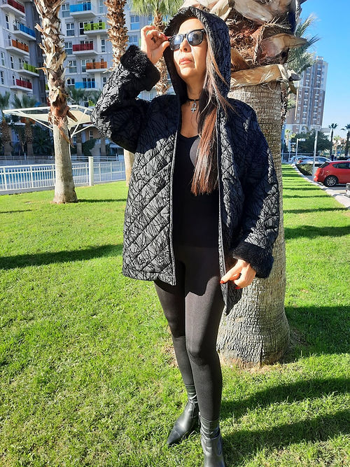 ÖZEL TASARIM KADİFE KABARTMA ŞİŞME MONT