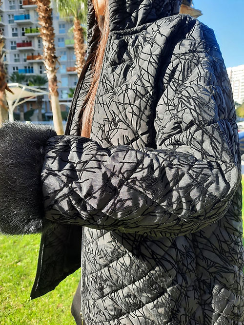 ÖZEL TASARIM KADİFE KABARTMA ŞİŞME MONT - Görsel 6