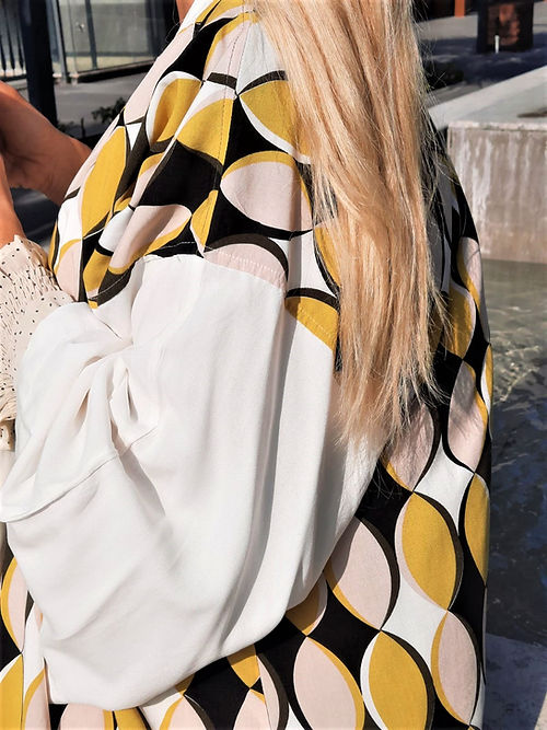 ÖZEL TASARIM KISA PAMUK KREP KİMONO - Görsel 7