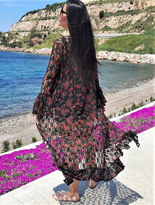 ÖZEL TASARIM LİKRALI DANTEL KİMONO - Görsel 5