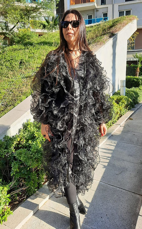 ÖZEL TASARIM ORGANZE KİMONO - Görsel 3