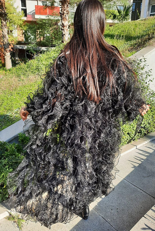 ÖZEL TASARIM ORGANZE KİMONO - Görsel 4