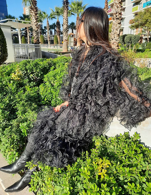 ÖZEL TASARIM ORGANZE KİMONO - Görsel 5