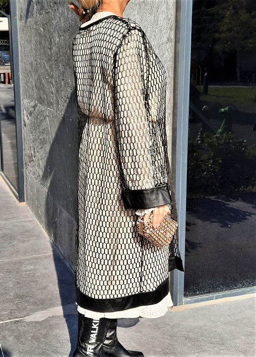 ÖZEL TASARIM ÖRÜMCEK DESEN ELBİSE KİMONO - Görsel 5