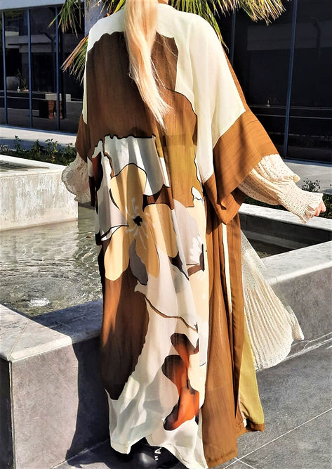 ÖZEL TASARIM ŞİFON KİMONO