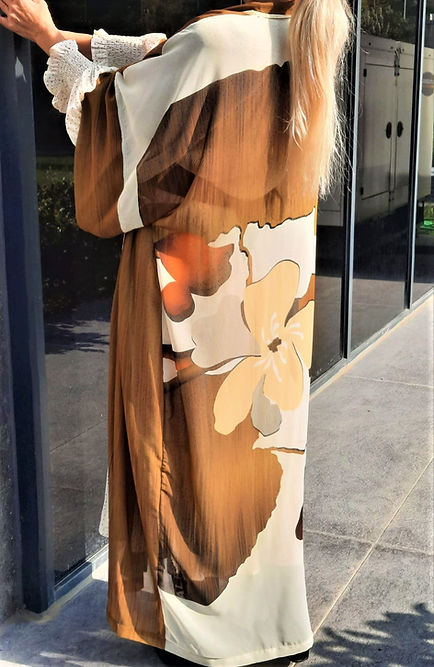 ÖZEL TASARIM ŞİFON KİMONO - Görsel 2