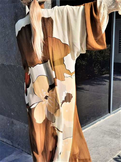 ÖZEL TASARIM ŞİFON KİMONO - Görsel 5