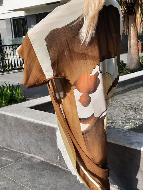 ÖZEL TASARIM ŞİFON KİMONO - Görsel 7