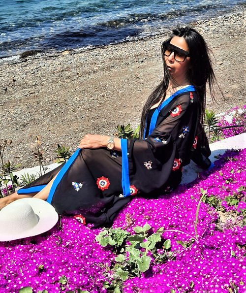 ÖZEL TASARIM TÜL ÜZERİ NAKİŞLI KİMONO - Görsel 4