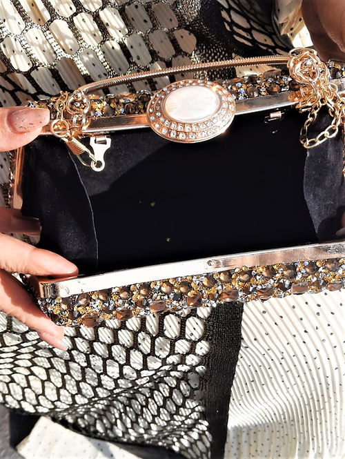 PIRIL PIRIL TAŞLI GECE ABİYE ÇANTA - Görsel 5