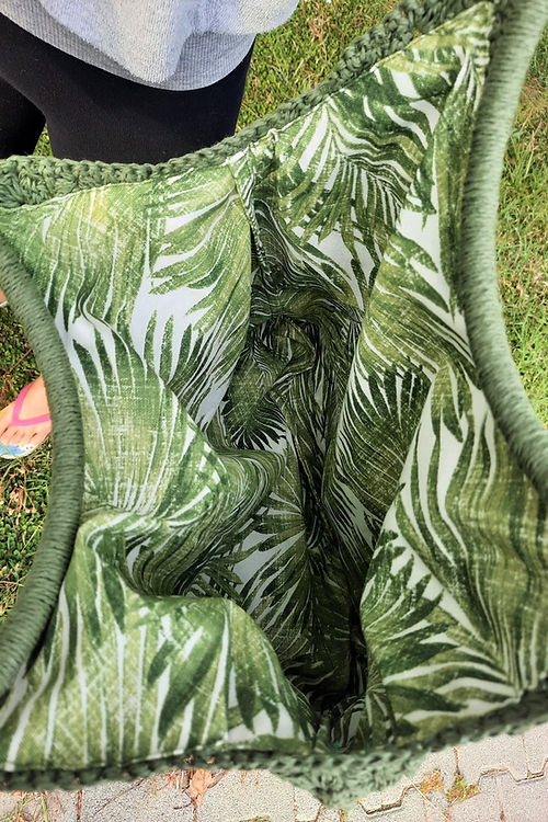 TASARIM YEŞİL EL ÖRGÜSÜ OMUZ ÇANTASI - Görsel 5